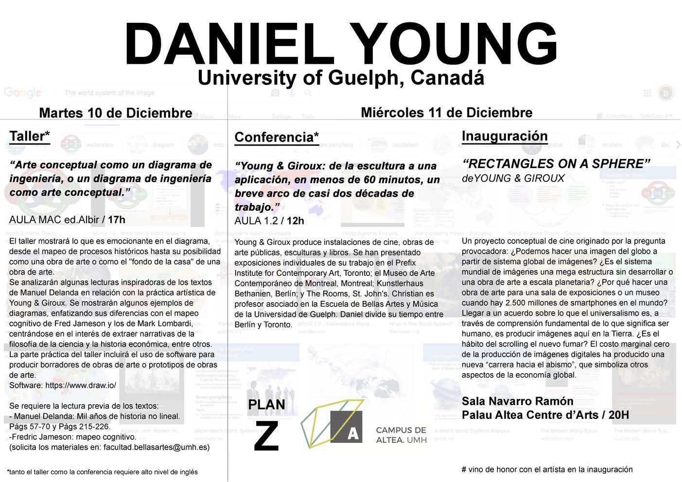 Facultad De Bellas Artes Conferencia Taller Y Exposicion De Daniel Young En Altea 10 Y 11 Diciembre